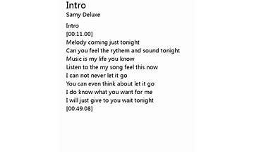 Intro en Lyrics [Divaj]