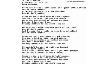 It Don\'t Matter en Lyrics [Def Leppard]