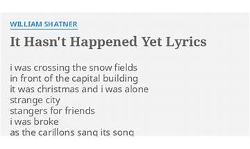 It Hasn\'t Happened Yet en Lyrics [Ricky Nelson]