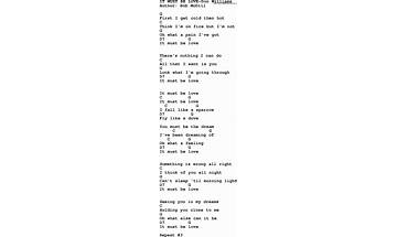 It Must Be Love en Lyrics [Robin S.]