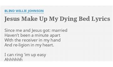 Jesus Make Up My Dying Bed en Lyrics [Kelly Joe Phelps]