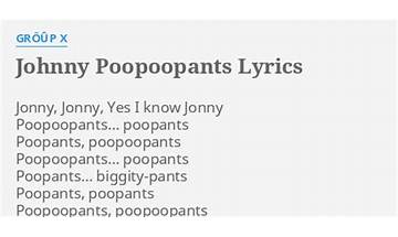 Jonny Poopoopantes en Lyrics [Gröûp X]