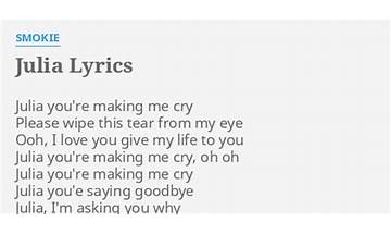 Julia en Lyrics [Smokie]