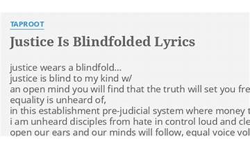 Justice Is Blindfolded en Lyrics [Taproot]