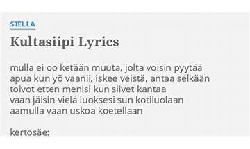 Kultasiipi fi Lyrics [Suvi Teräsniska]