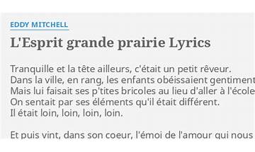 L\'Esprit grande prairie fr Lyrics [Eddy Mitchell]