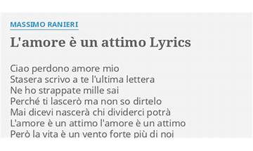 L\'amore è un attimo it Lyrics [Massimo Ranieri]