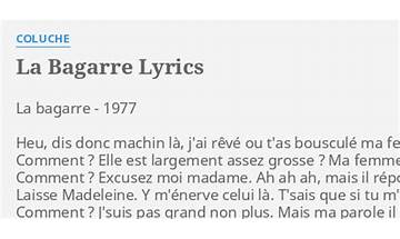 La Bagarre fr Lyrics [Johnny Hallyday]