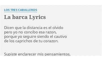 La Barca es Lyrics [Los Tres Caballeros]