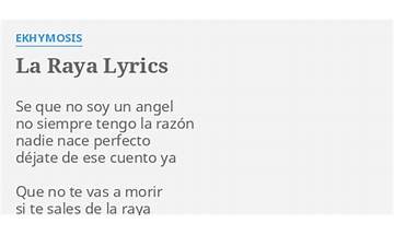 La Raya es Lyrics [Ekhymosis]
