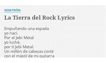La Tierra del Rock es Lyrics [Gigatron]