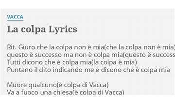 La colpa it Lyrics [Mésa]