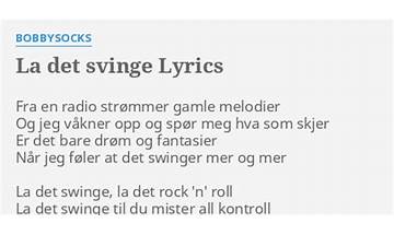 La det svinge no Lyrics [Bobbysocks]