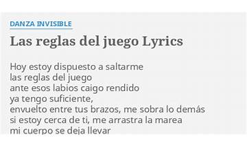 Las Reglas Del Juego es Lyrics [Danza Invisible]