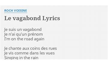 Le Vagabond fr Lyrics [Roch Voisine]