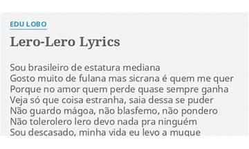 Lero Lero pt Lyrics [Patrícia Costa]