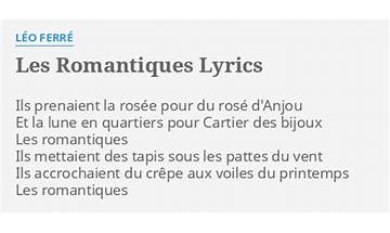 Les romantiques fr Lyrics [Léo Ferré]