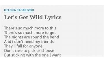 Let\'s Get Wild en Lyrics [Helena Paparizou]