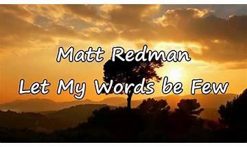 Let My Words Be Few en Lyrics [Matt Redman]