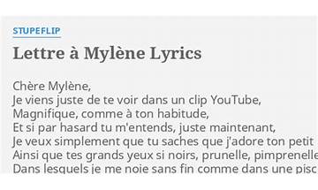 Lettre à Mylène fr Lyrics [Stupeflip]