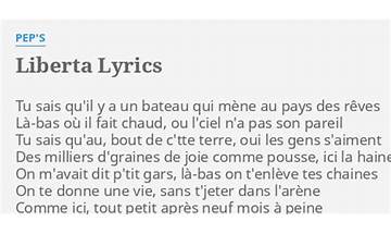 Liberta fr Lyrics [Pep\'s]
