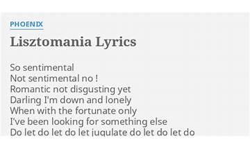 Lisztomania en Lyrics [Pomplamoose]