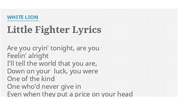 Little Fighter en Lyrics [Death By Stereo]