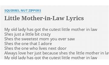 Little Mother-in-Law en Lyrics [Squirrel Nut Zippers]