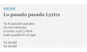 Lo Pasado, Pasado es Lyrics [AlFer Cruz]