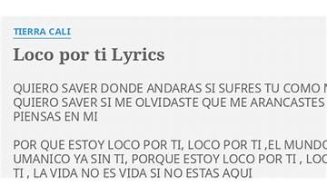 Loco Por Ti es Lyrics [OBK]