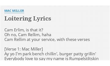 Loitering en Lyrics [Mac Miller]