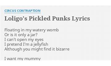 Loligo\'s Pickled Punks en Lyrics [Circus Contraption]