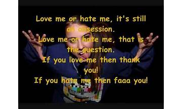 Love Me or Hate Me en Lyrics [Lady Sovereign]