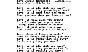 Love en Lyrics [Justin McRoberts]