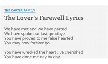 Lover\'s Farewell en Lyrics [The Carter Family]