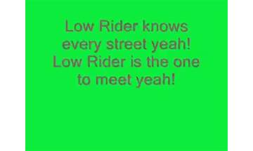 Low Rider en Lyrics [War]