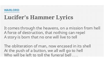 Lucifer\'s Hammer en Lyrics [Crimson Glory]