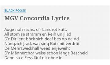MGV Concordia de Lyrics [Bläck Fööss]