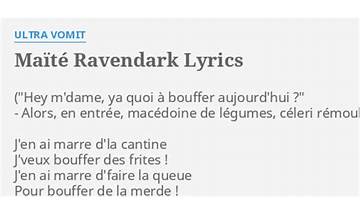 Maité Ravendark fr Lyrics [Ultra Vomit]