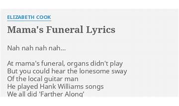 Mama\'s Funeral en Lyrics [Elizabeth Cook]