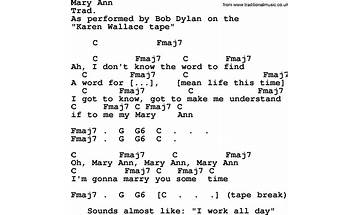 Mary Ann [version 2] en Lyrics [Marianne Faithfull]