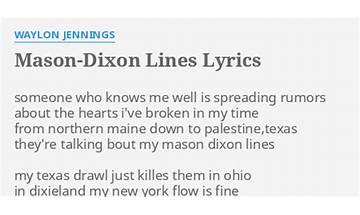 Mason Dixie Lines en Lyrics [Waylon Jennings]