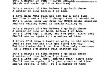 Matter Of Time en Lyrics [Joe Mungovan]