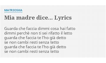 Mia Madre Dice... it Lyrics [Matrioska]