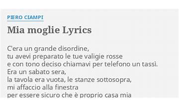 Mia moglie it Lyrics [Piero Ciampi]