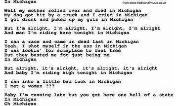 Michigan en Lyrics [Chloe Hotline]