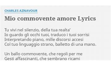 Mio commovente amore it Lyrics [Charles Aznavour]