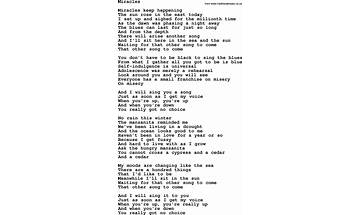 Miracles en Lyrics [Jefferson Starship]