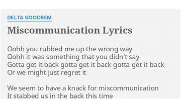 Misscommunication en Lyrics [Slakah the Beatchild]