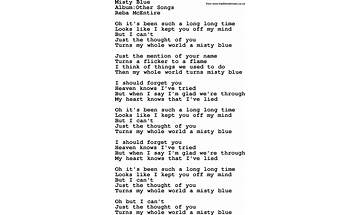 Misty Blue en Lyrics [Etta James]